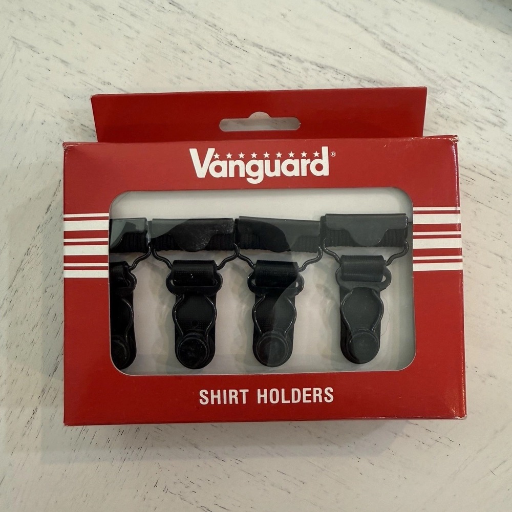 Vanguard Black Shirt Holders - New Black Shirt Garters
